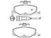 Bremsbelagsatz, Scheibenbremse Brake Pad Set:1 666 624